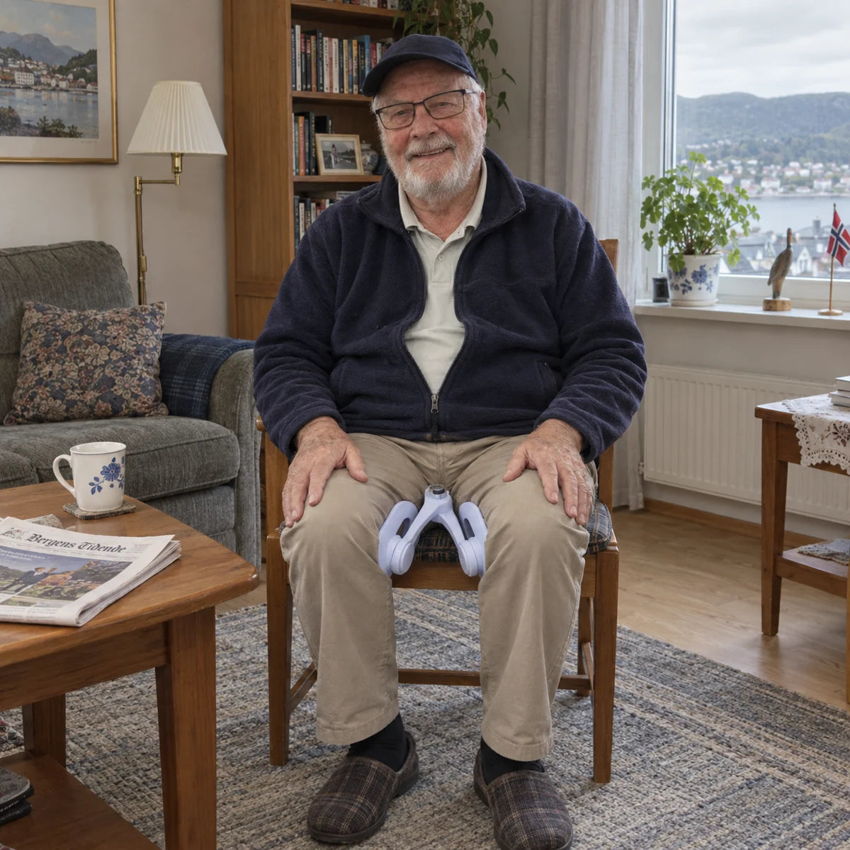 Rolf bruker Kraft Kontrolltrener i stuen